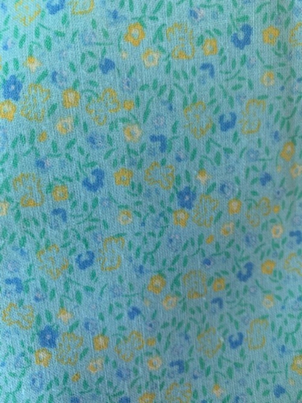 Vintage Blue Ditsy Floral Print Fabric by Creative Fabrics 94" x 59"